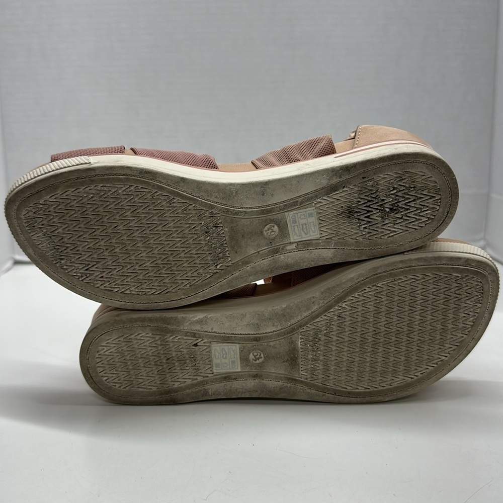 Eileen Fisher Zanya Platform Sandals Shoes Open Toe Mesh Back Zip Pink Size 6.5 - Picture 8 of 10
